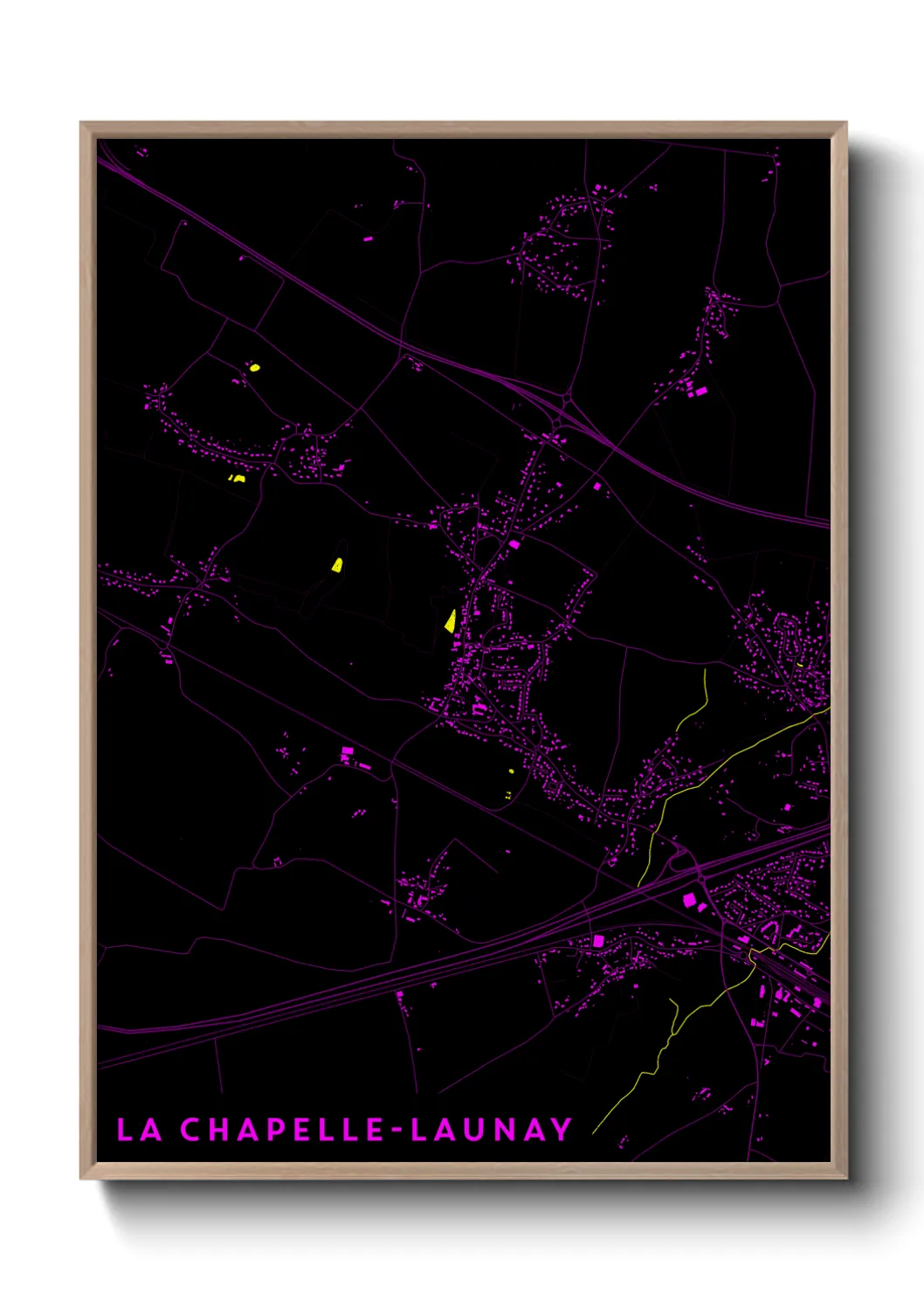 Une affiche de carte sur La Chapelle-Launay