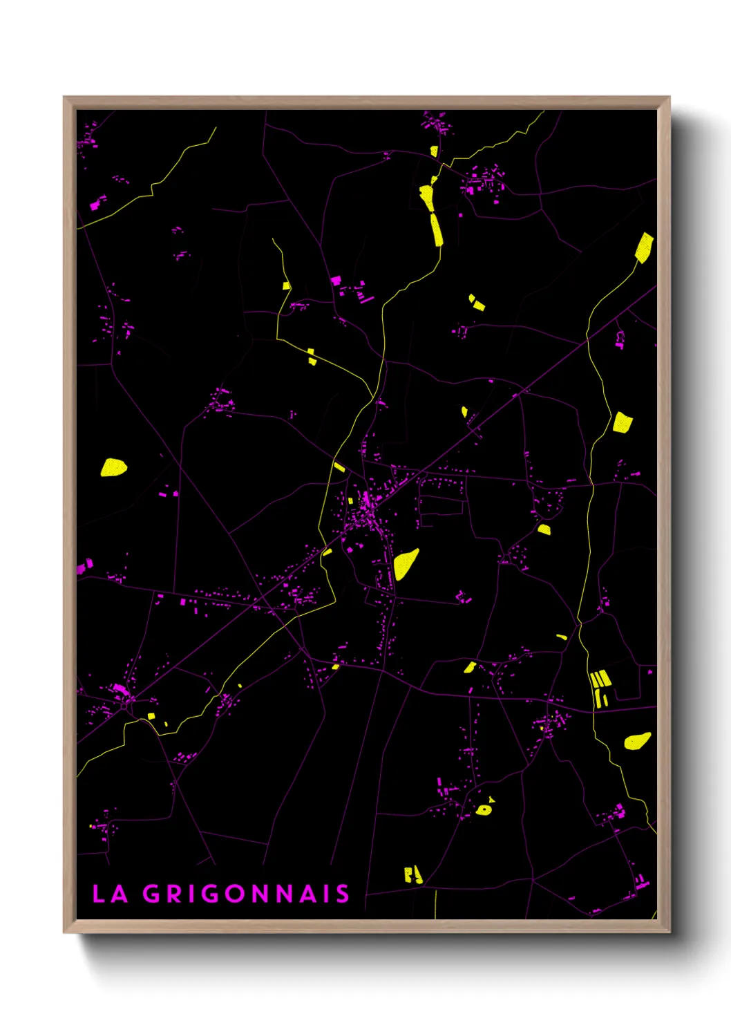 Une affiche de carte sur La Grigonnais