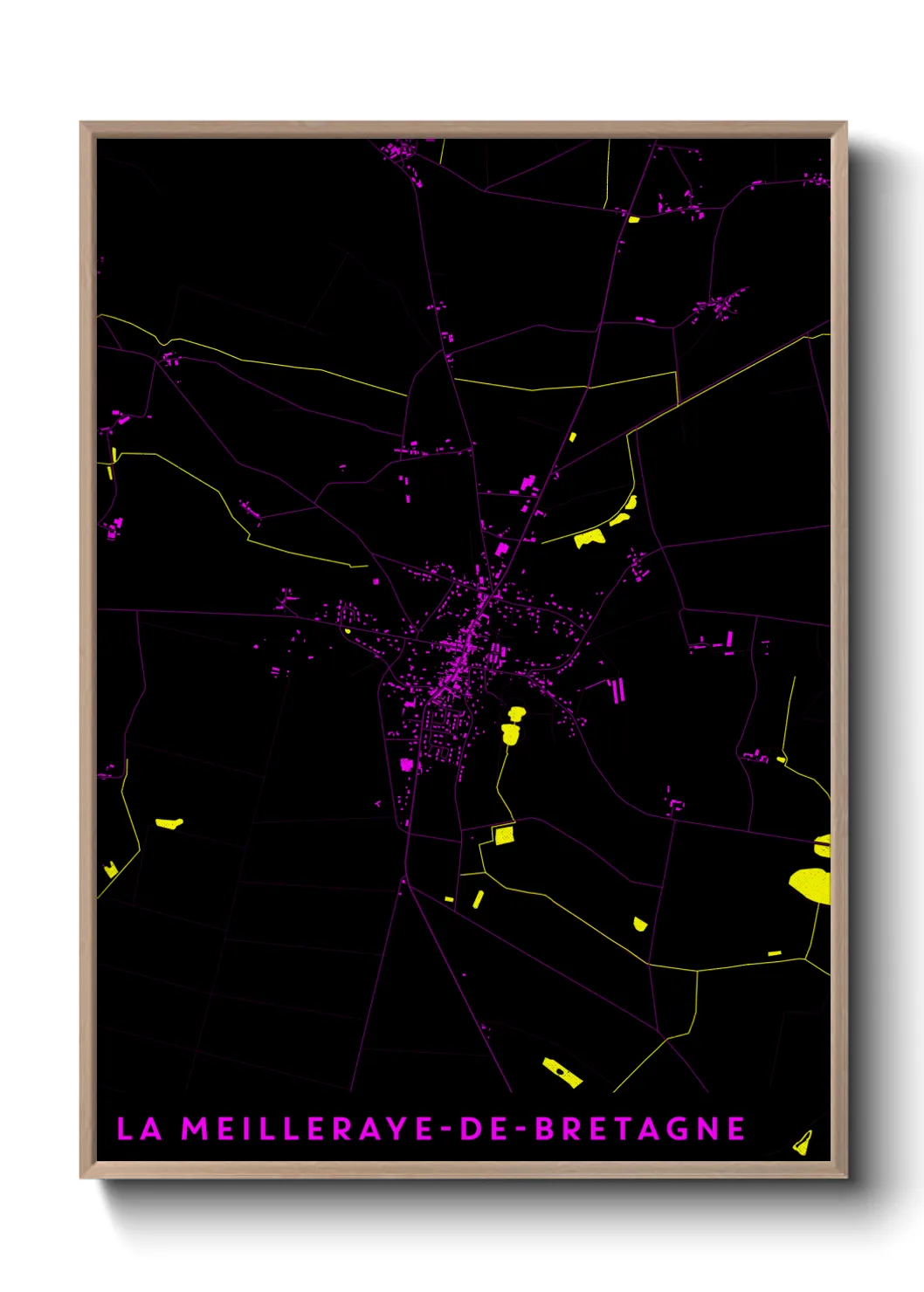 Une affiche de carte sur La Meilleraye-de-Bretagne