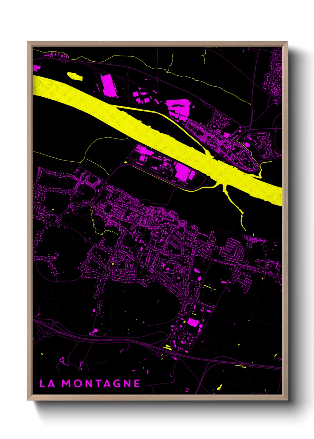 Une affiche de carte sur La Montagne