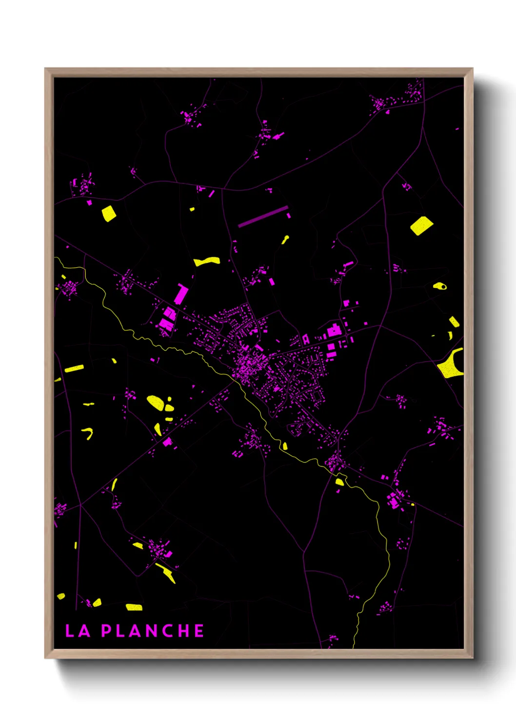 Une affiche de carte sur La Planche