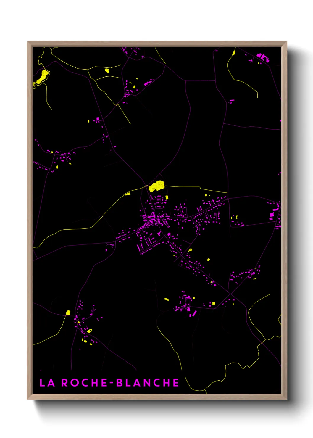 Une affiche de carte sur La Roche-Blanche