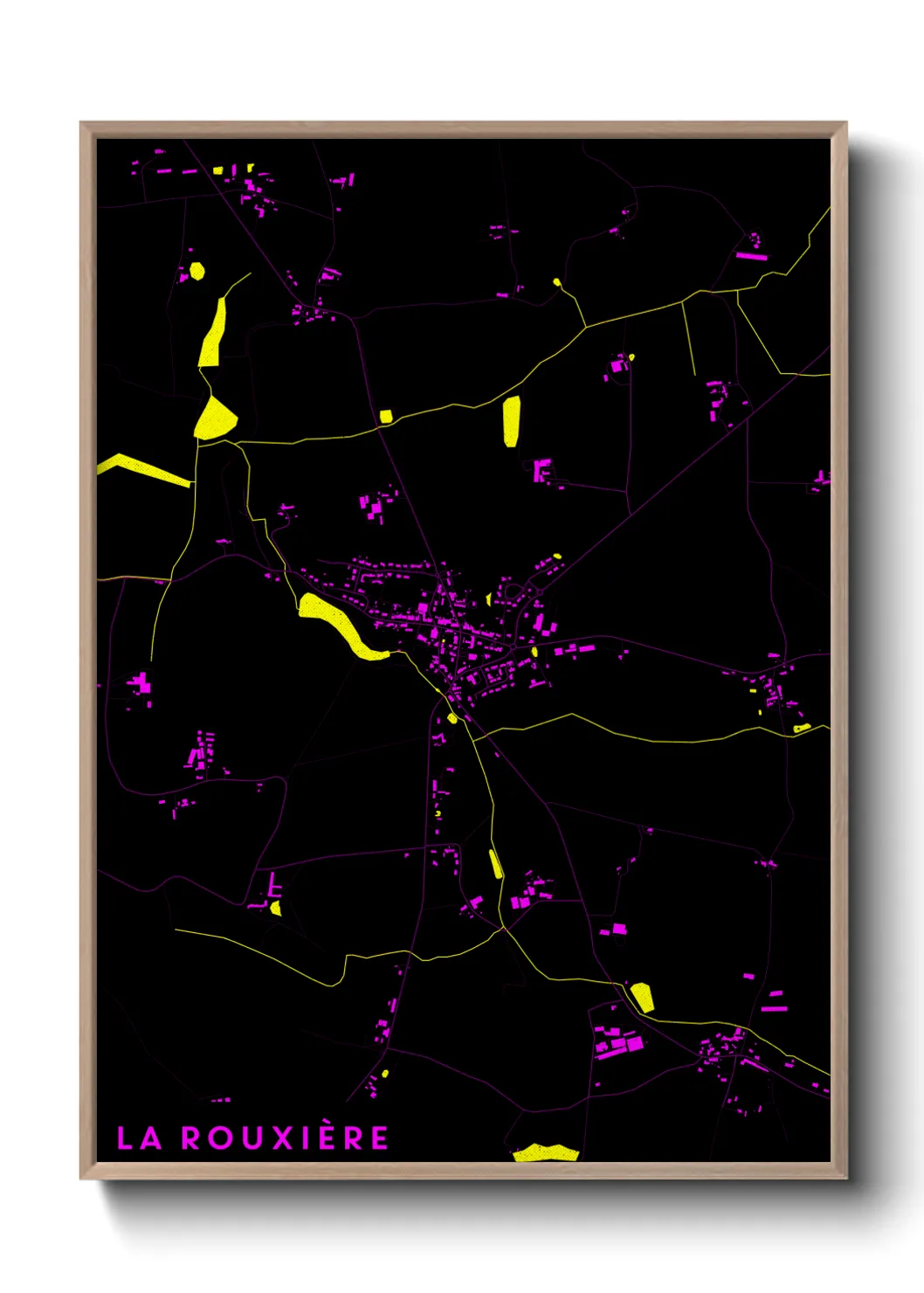 Une affiche de carte sur La Rouxière