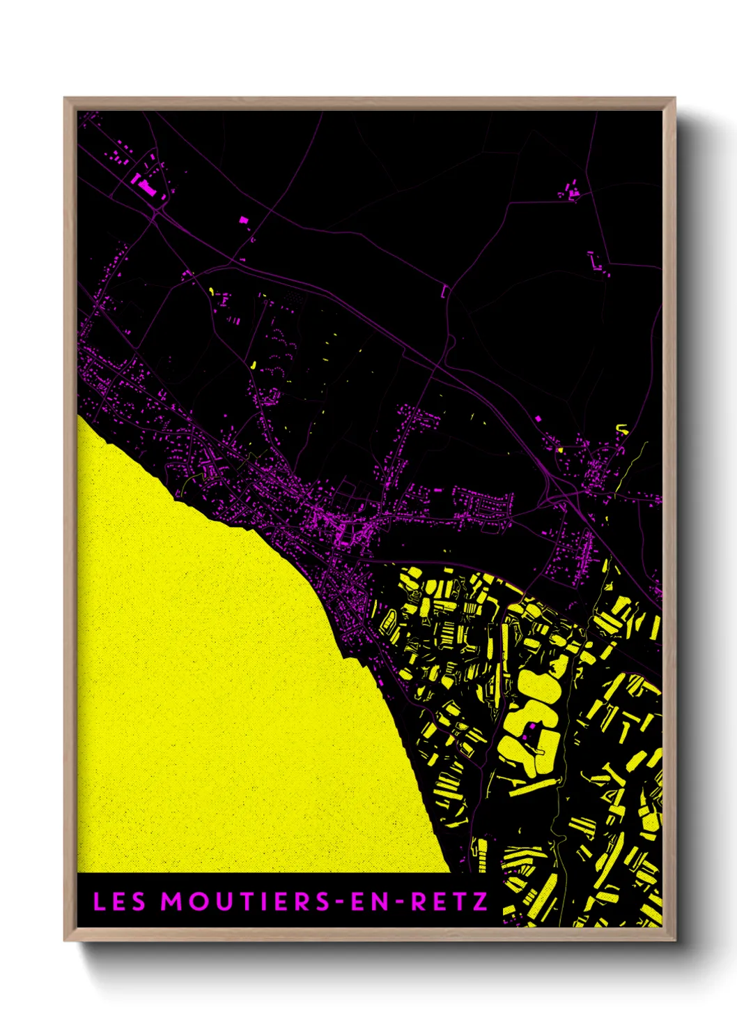 Une affiche de carte sur Les Moutiers-en-Retz