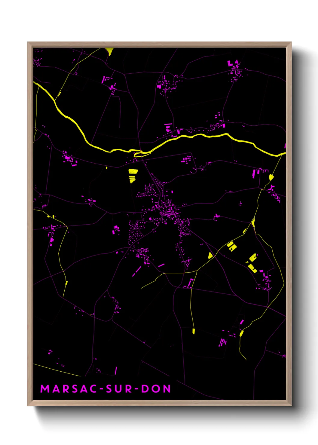 Une affiche de carte sur Marsac-sur-Don
