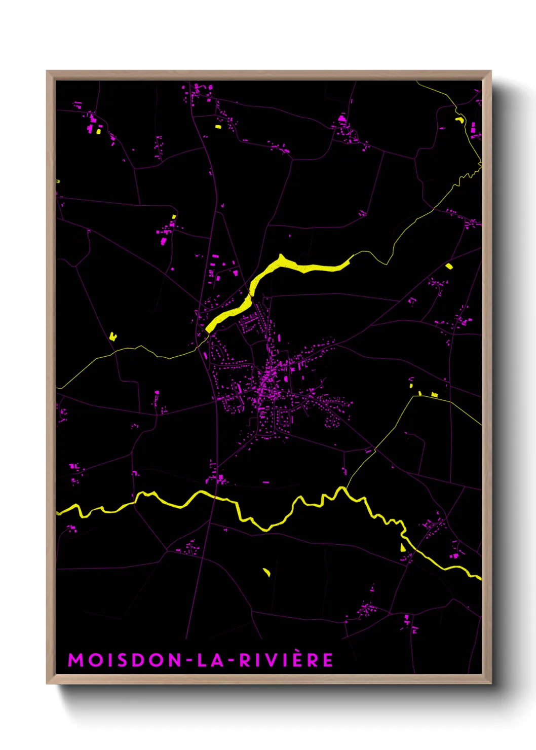 Une affiche de carte sur Moisdon-la-Rivière