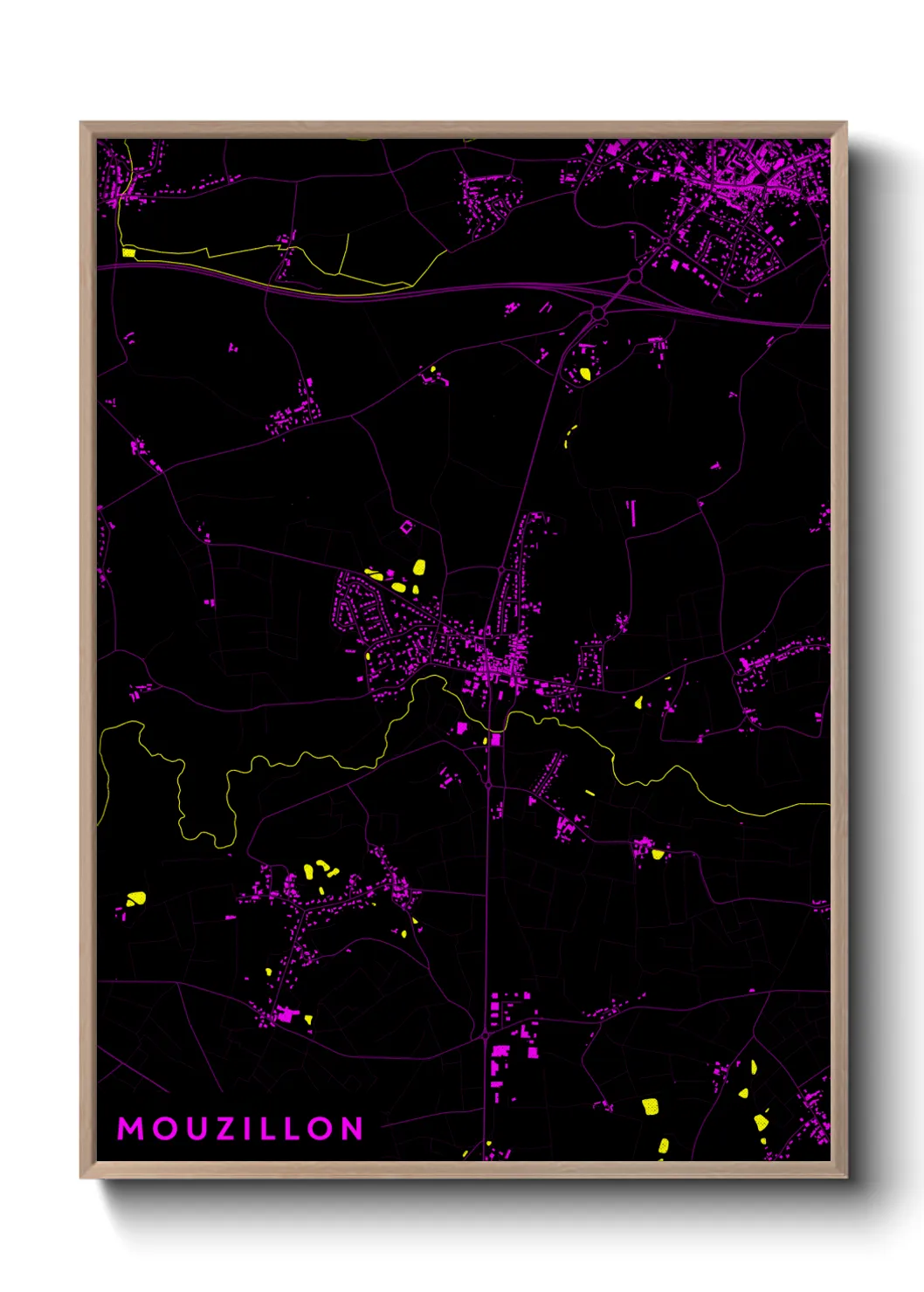 Une affiche de carte sur Mouzillon