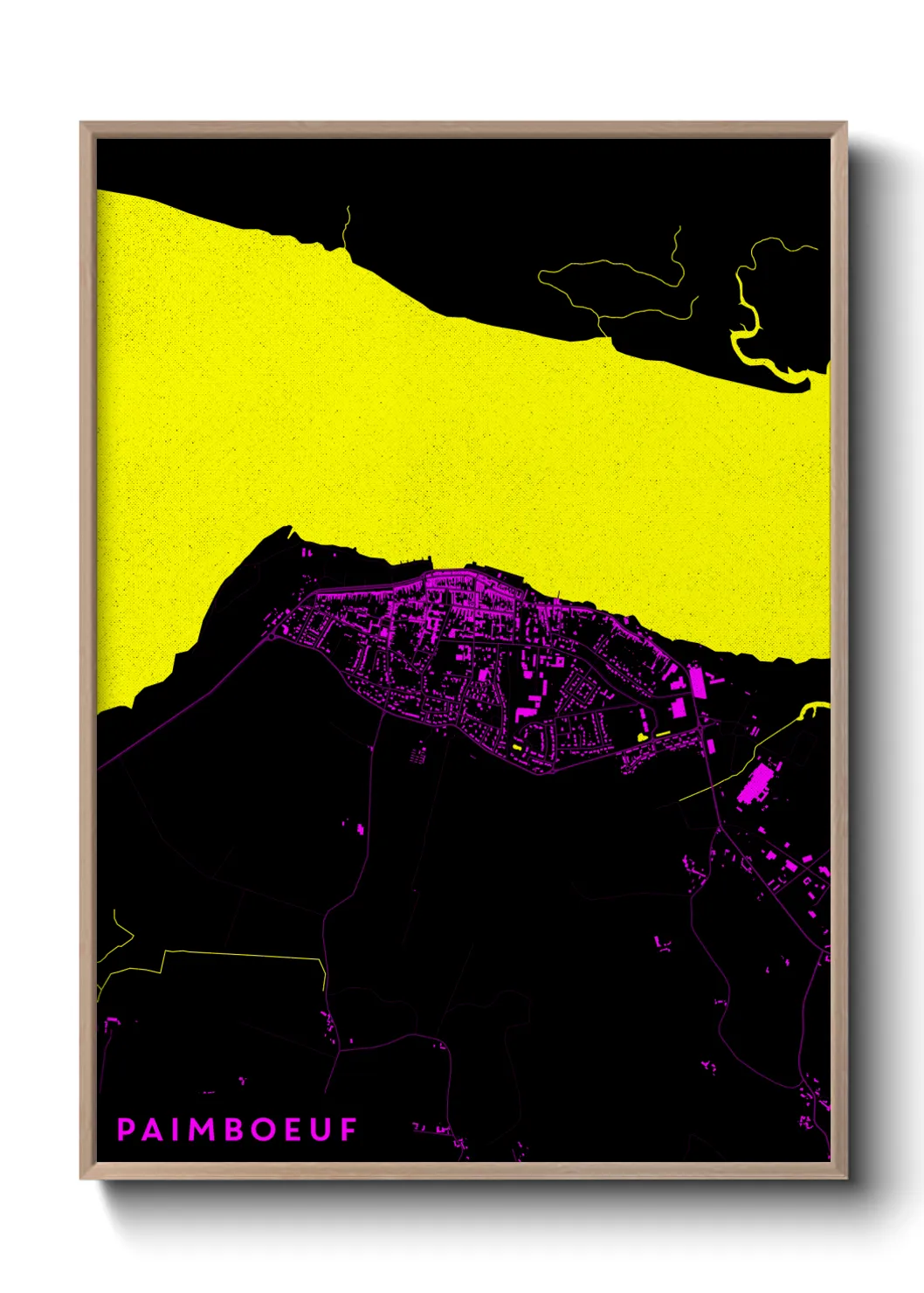 Une affiche de carte sur Paimboeuf