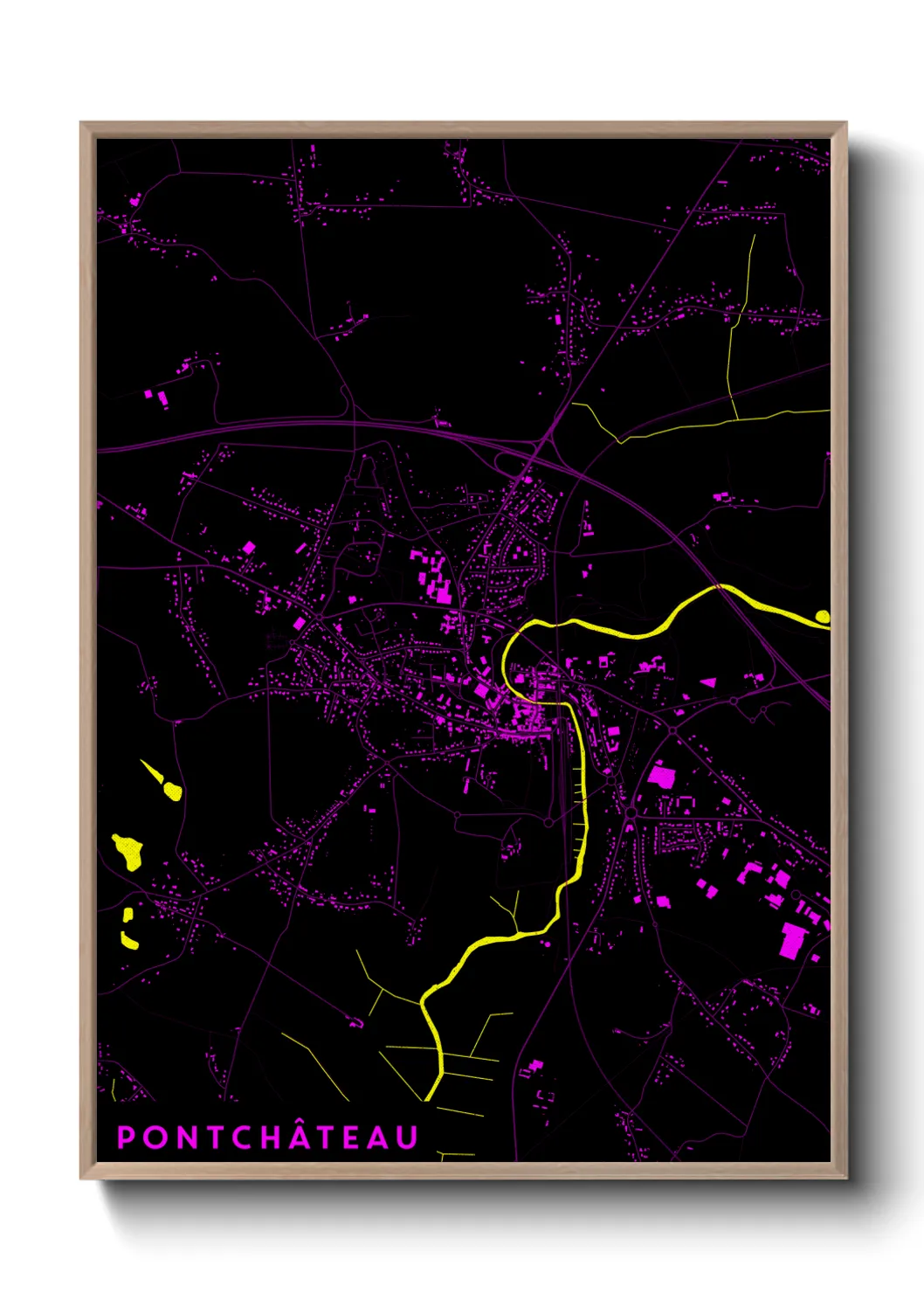 Une affiche de carte sur Pontchâteau