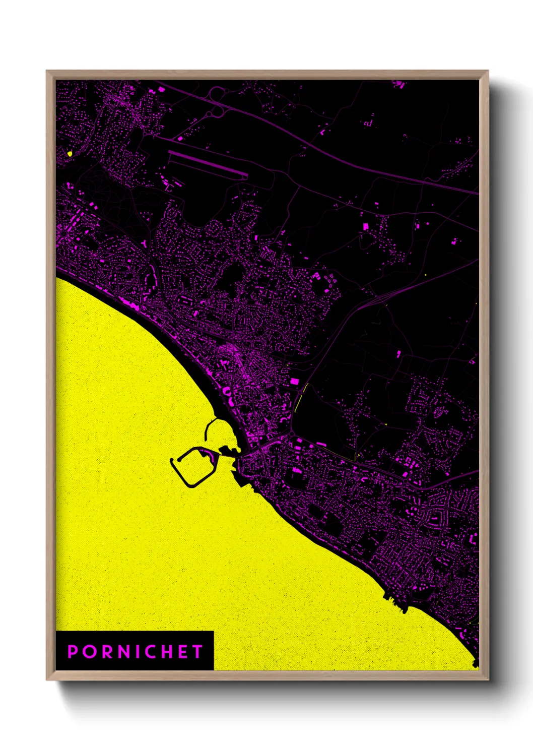 Une affiche de carte sur Pornichet