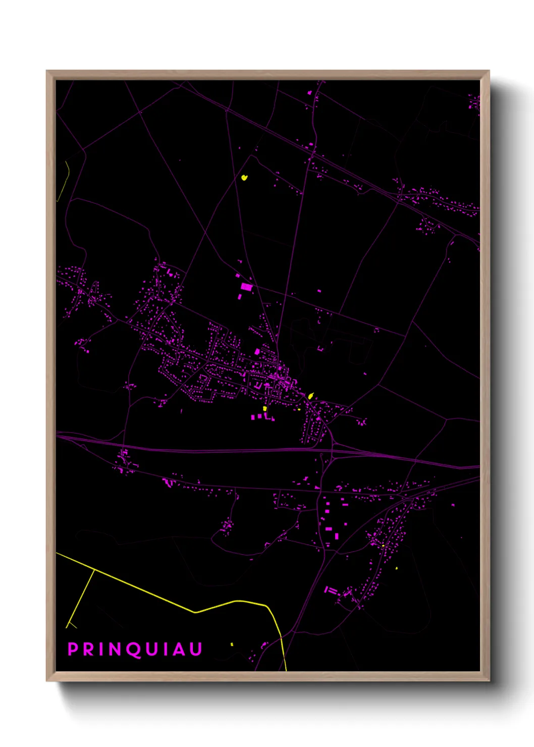 Une affiche de carte sur Prinquiau