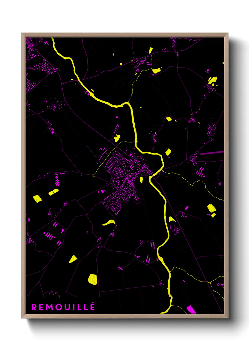 Une affiche de carte sur Remouillé