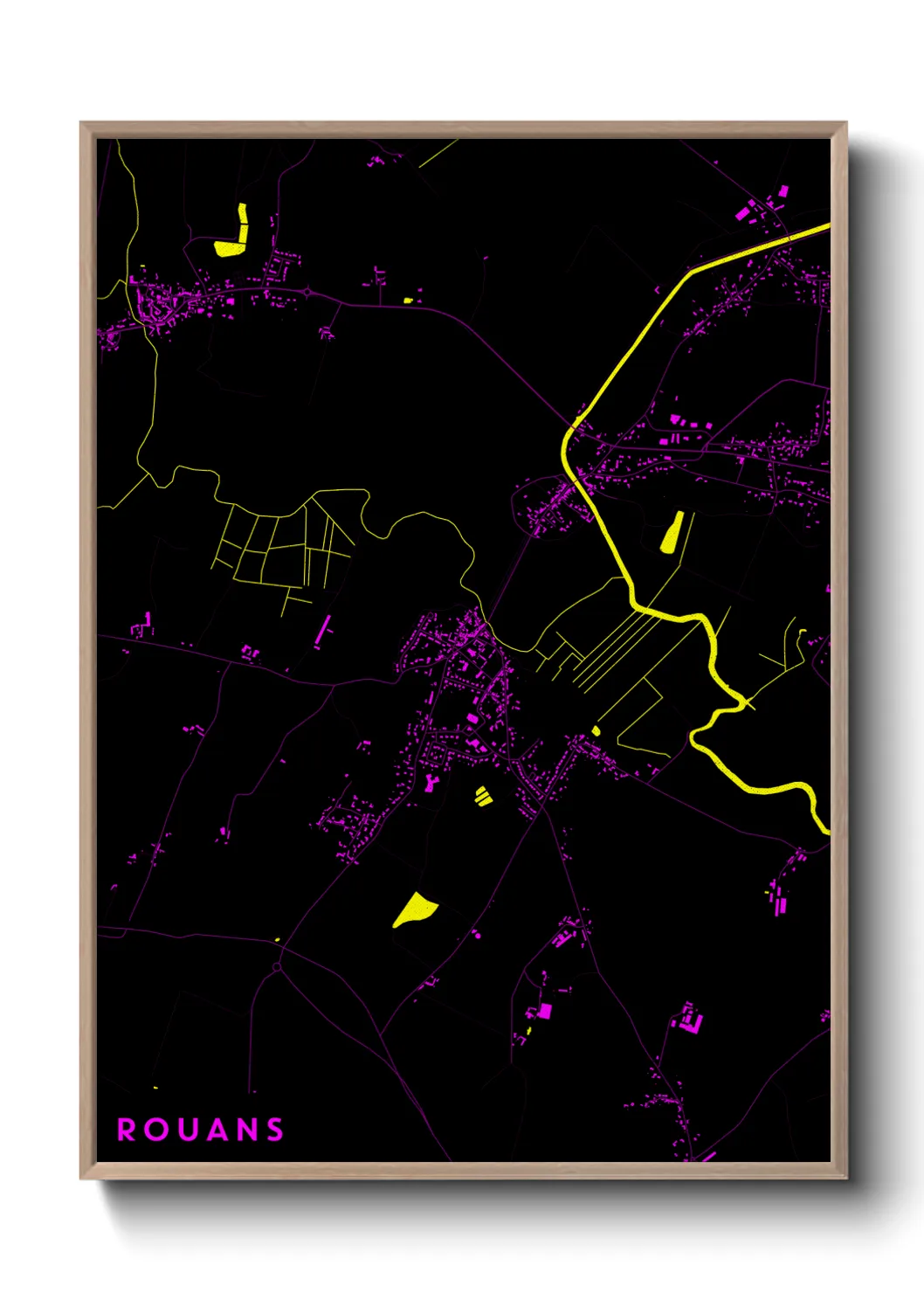Une affiche de carte sur Rouans