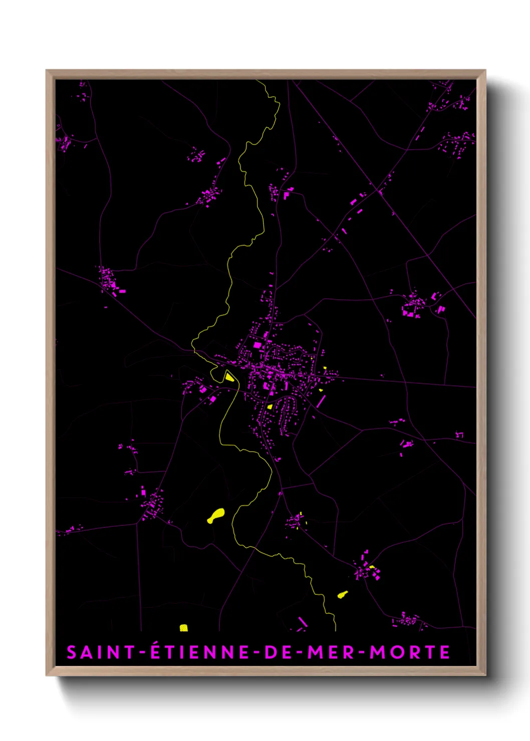 Une affiche de carte sur Saint-Étienne-de-Mer-Morte