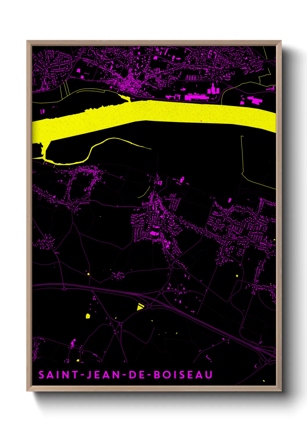 Une affiche de carte sur Saint-Jean-de-Boiseau