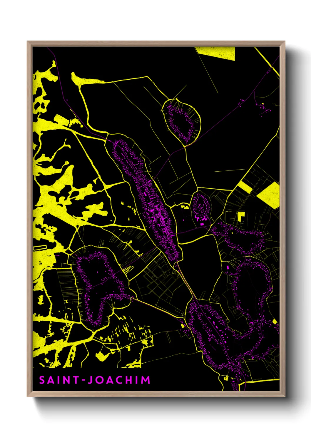 Une affiche de carte sur Saint-Joachim