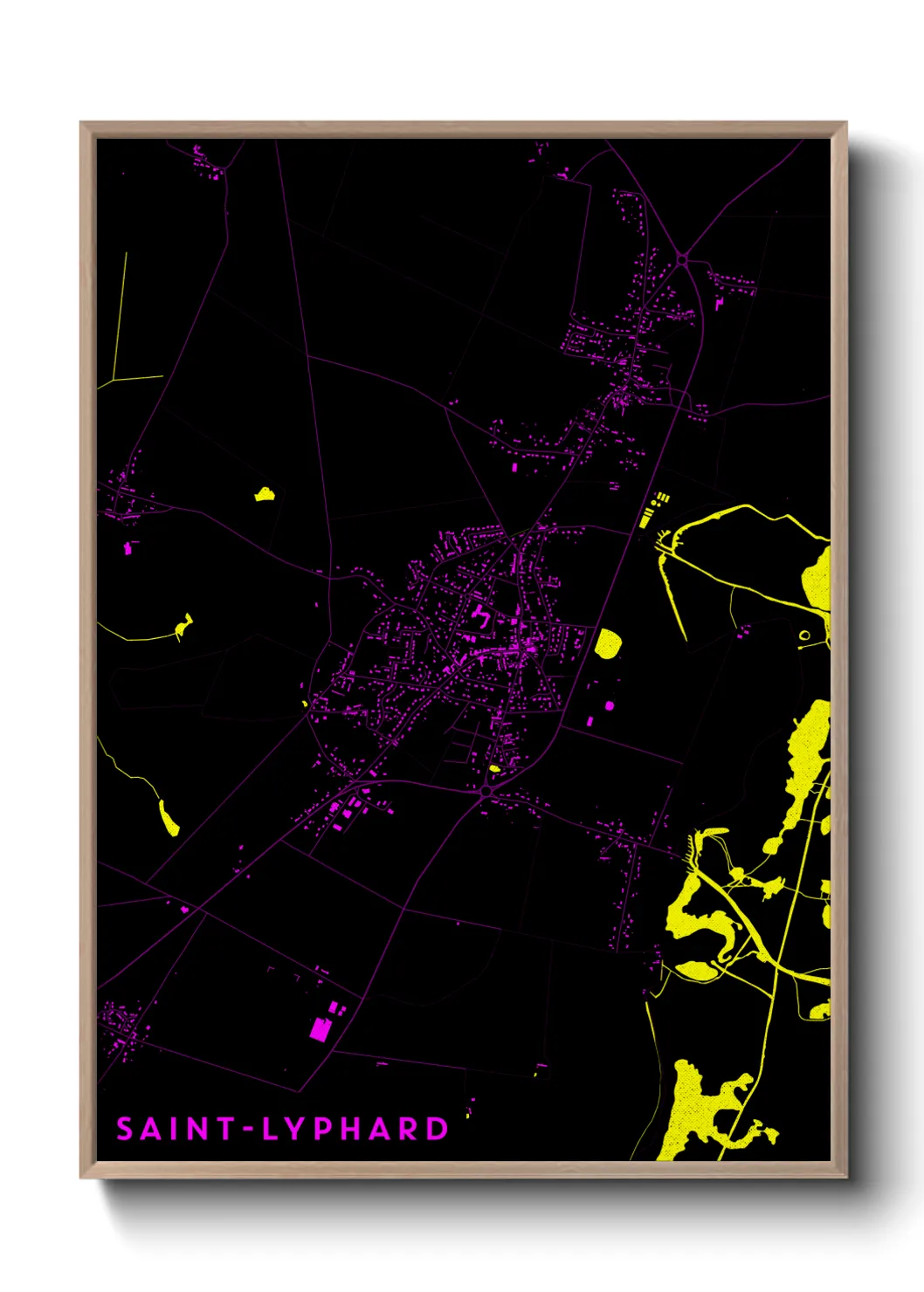 Une affiche de carte sur Saint-Lyphard