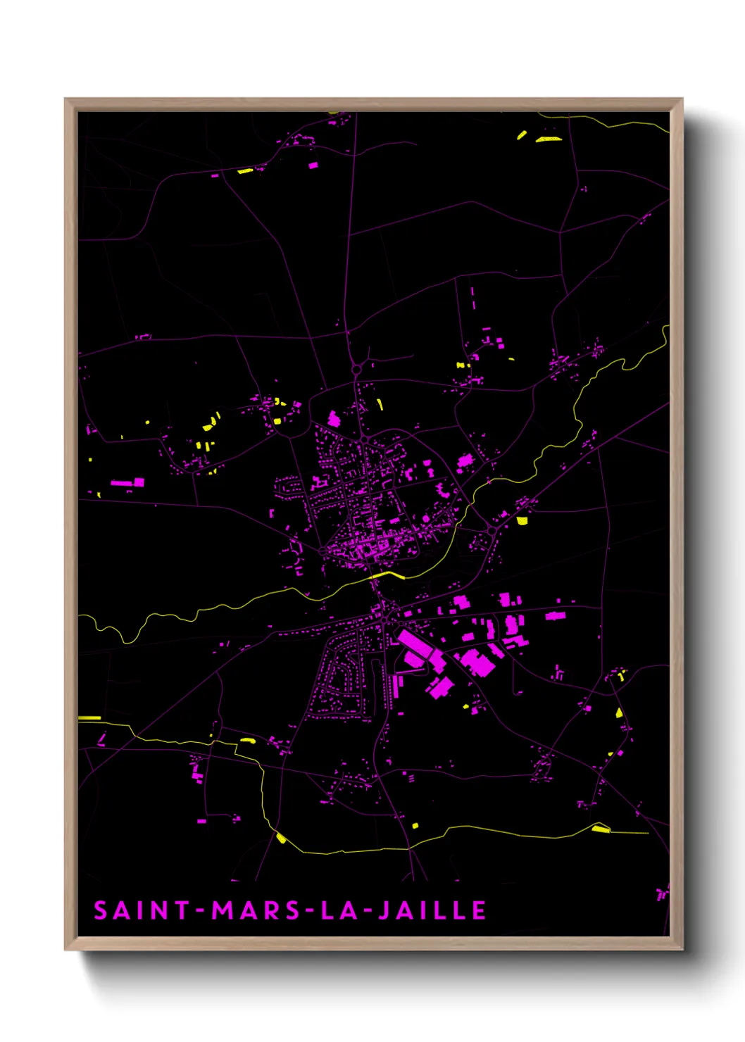 Une affiche de carte sur Saint-Mars-la-Jaille
