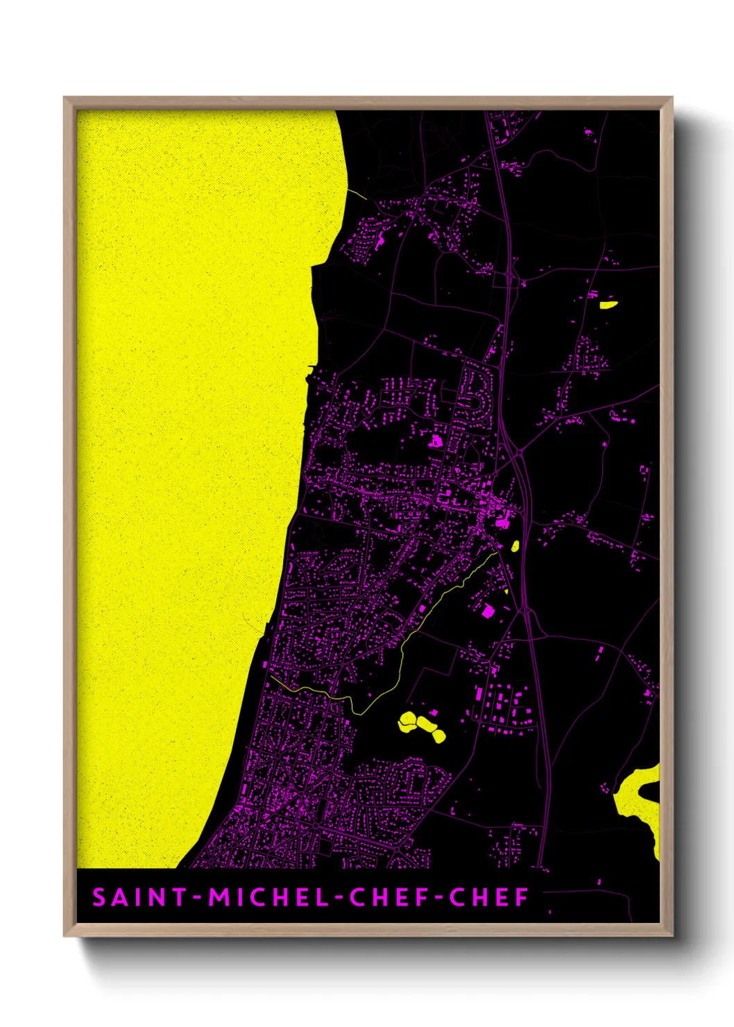 Une affiche de carte sur Saint-Michel-Chef-Chef