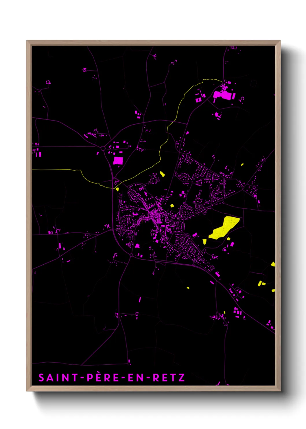 Une affiche de carte sur Saint-Père-en-Retz