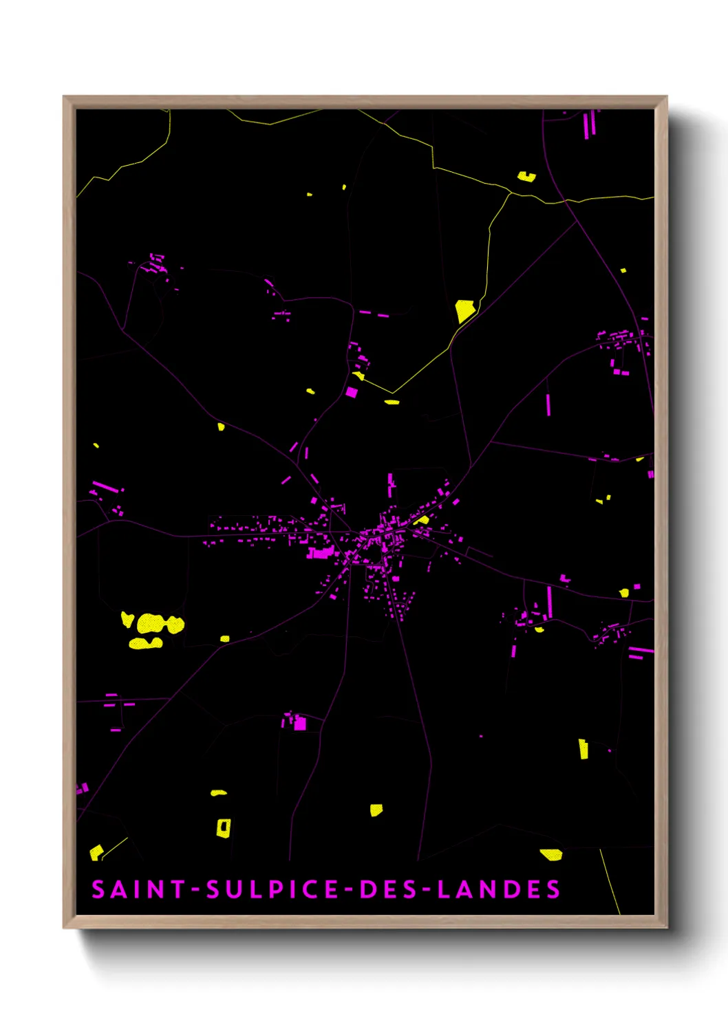Une affiche de carte sur Saint-Sulpice-des-Landes