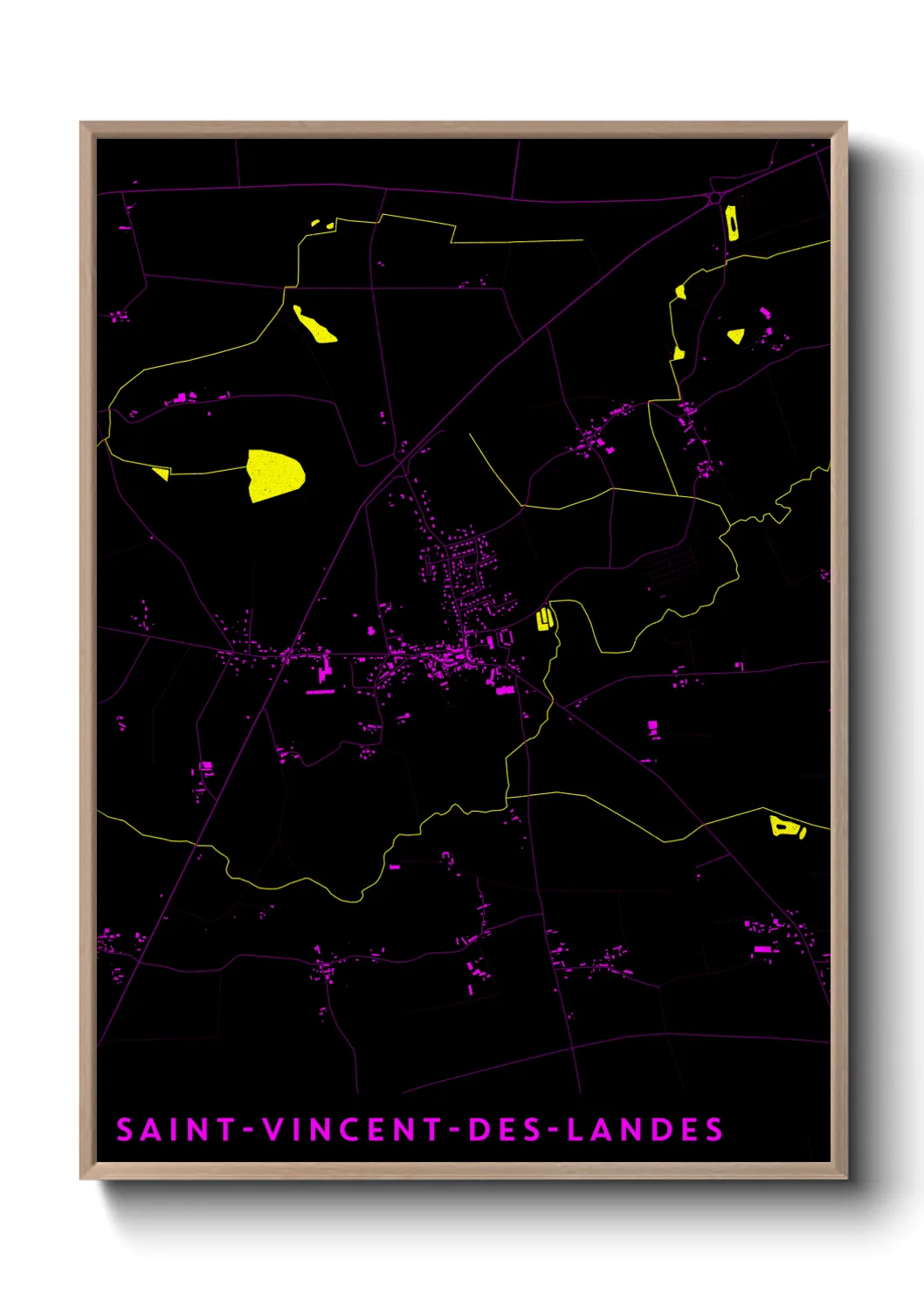 Une affiche de carte sur Saint-Vincent-des-Landes