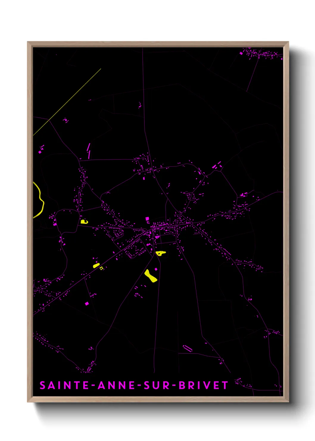 Une affiche de carte sur Sainte-Anne-sur-Brivet