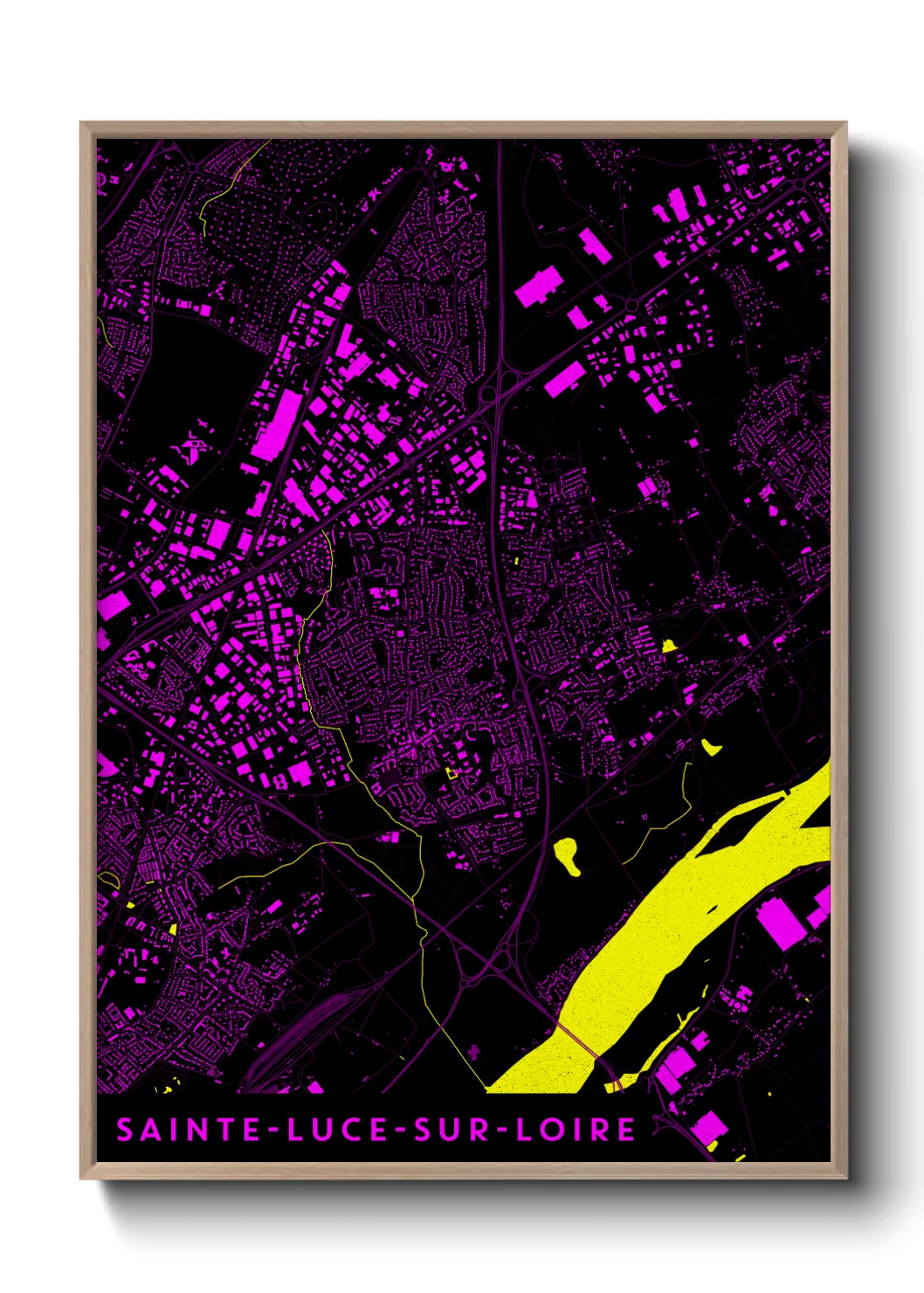 Une affiche de carte sur Sainte-Luce-sur-Loire