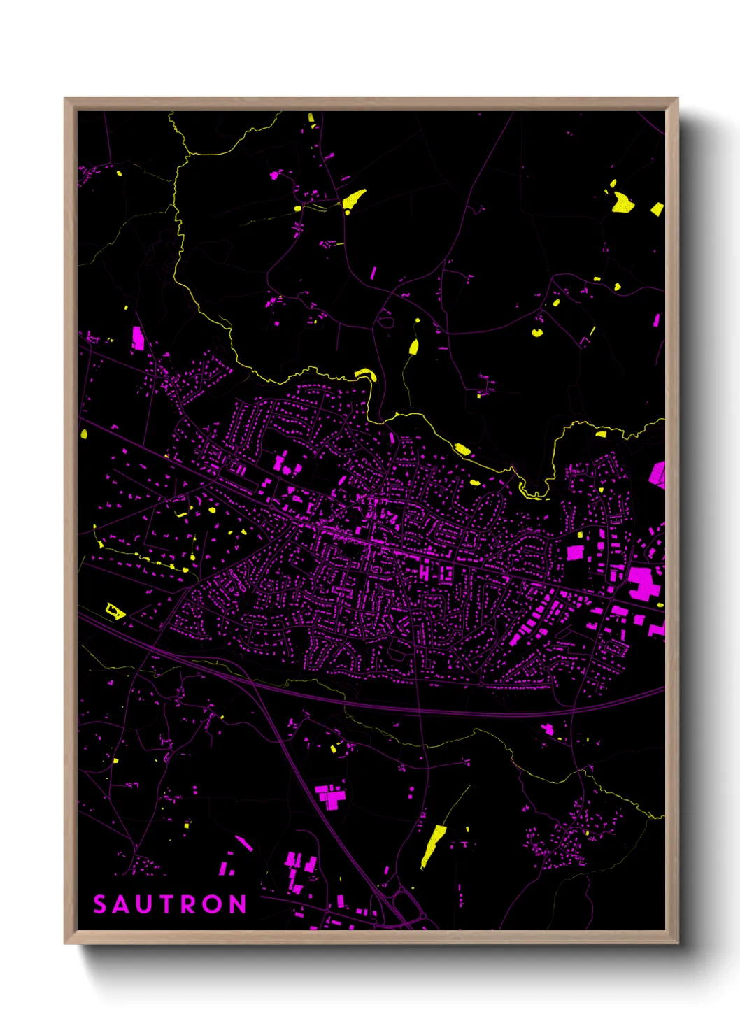 Une affiche de carte sur Sautron