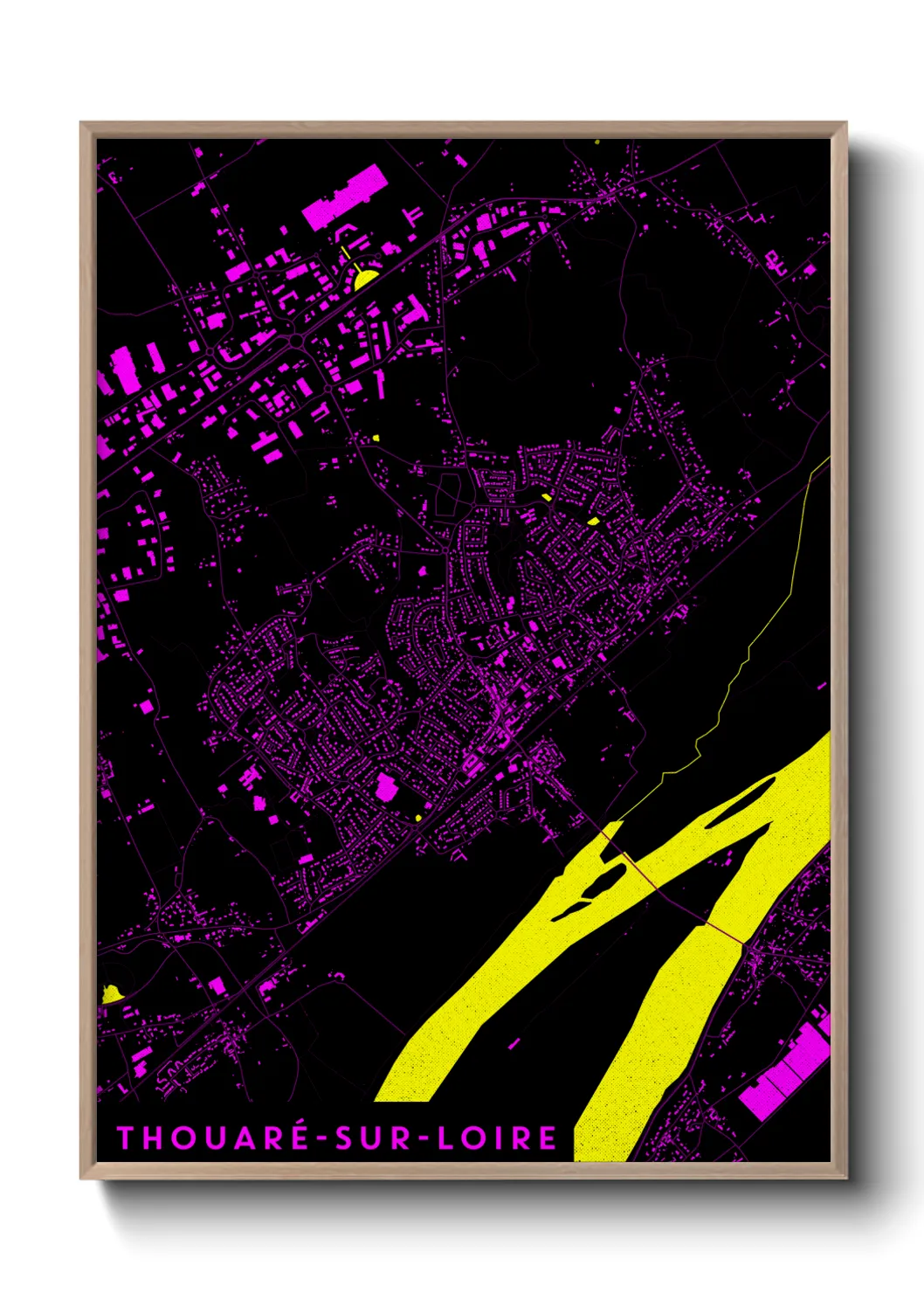 Une affiche de carte sur Thouaré-sur-Loire