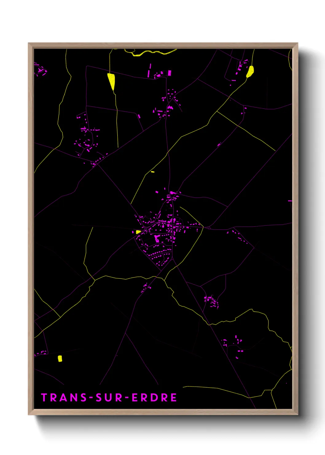Un poster carteTrans-sur-Erdre