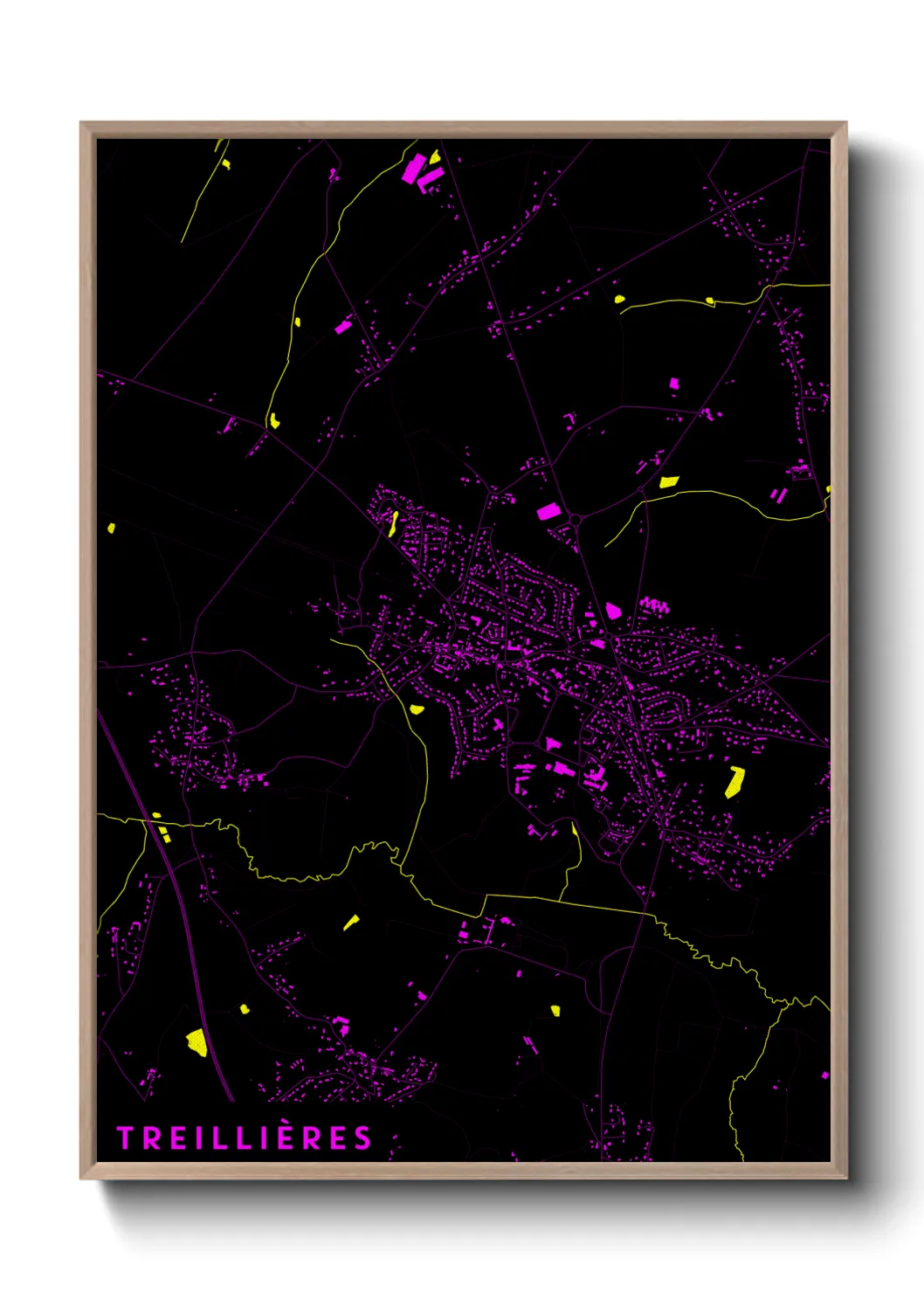 Une affiche de carte sur Treillières