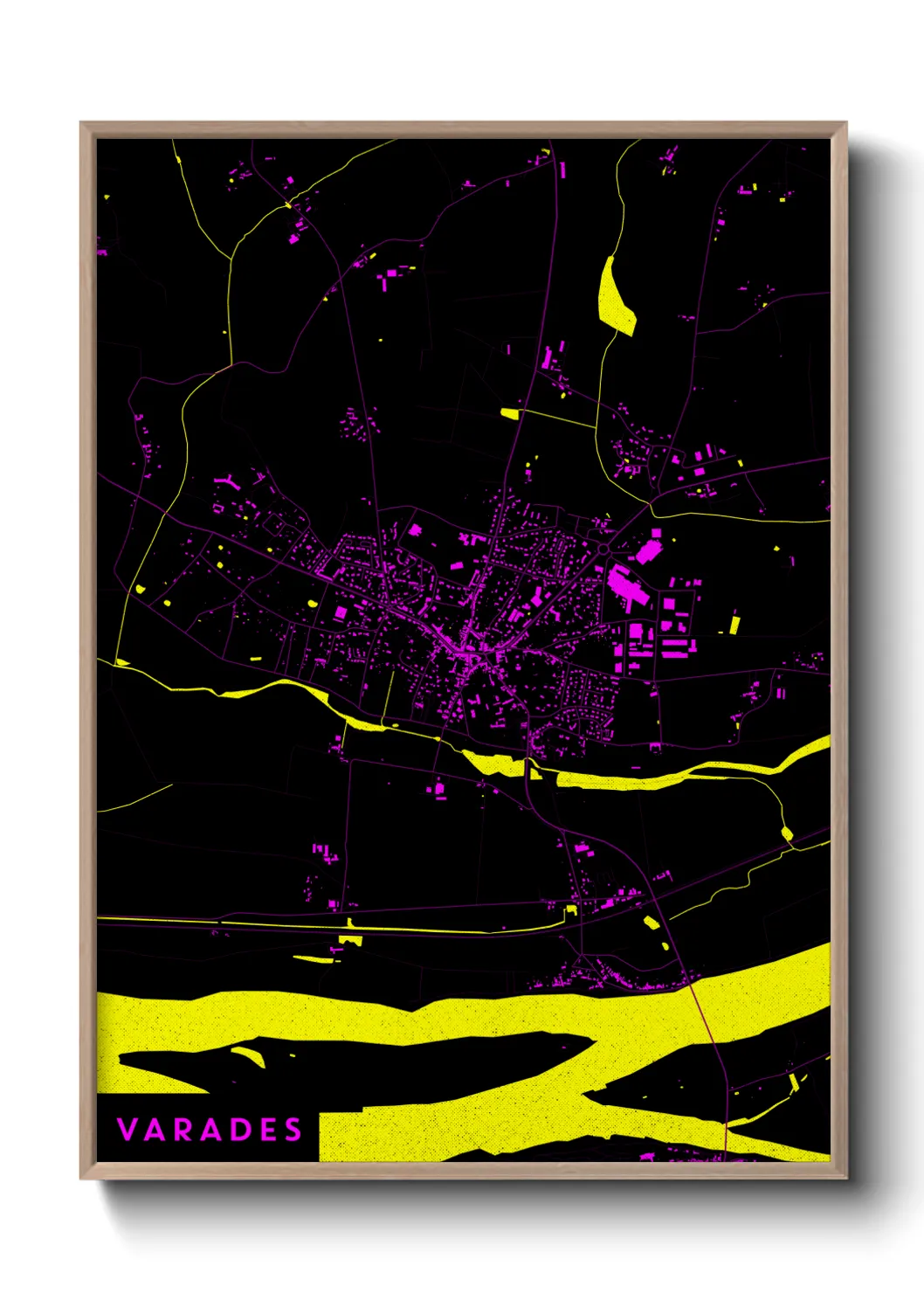 Une affiche de carte sur Varades