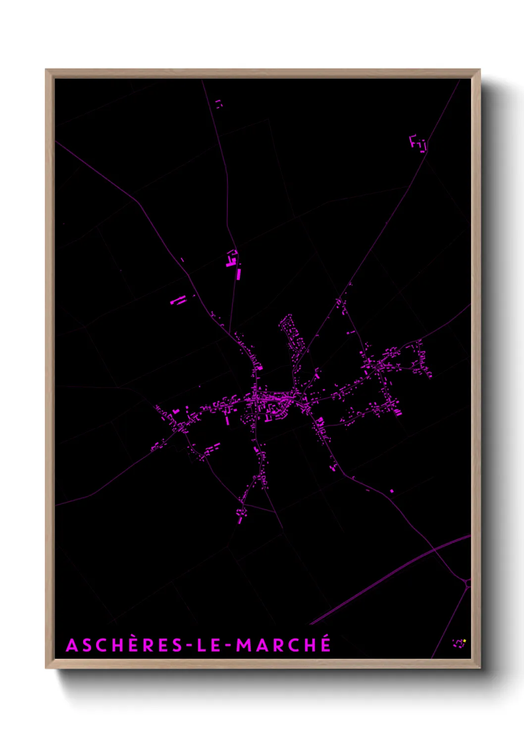 Une affiche de carte sur Aschères-le-Marché