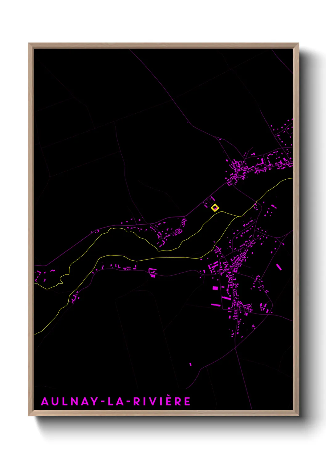 Un poster carteAulnay-la-Rivière