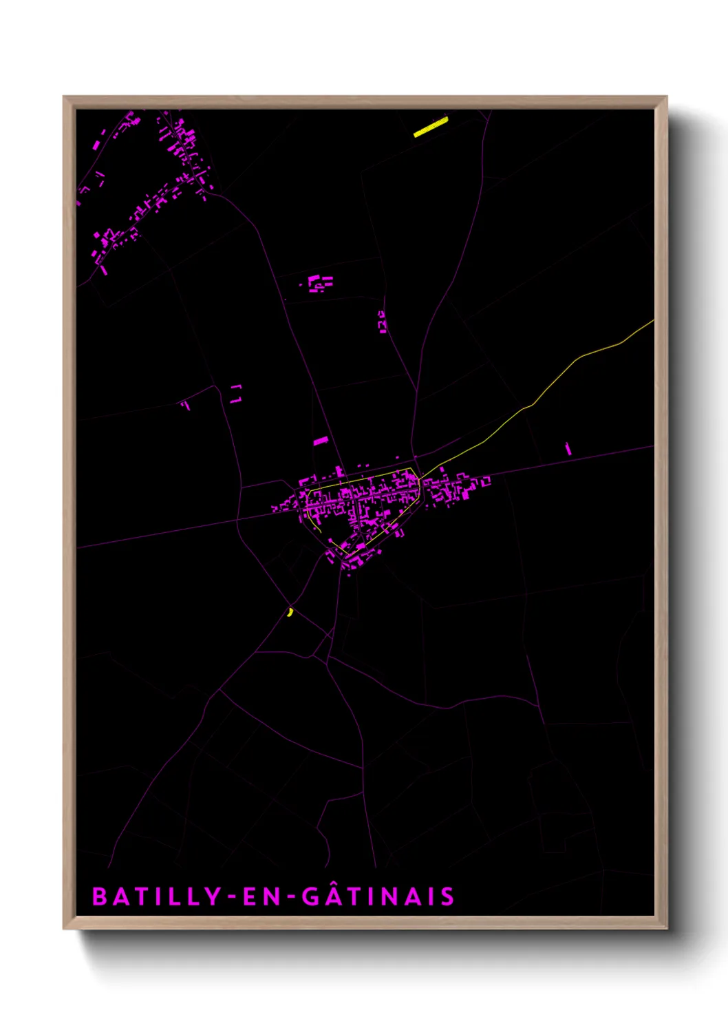 Une affiche de carte sur Batilly-en-Gâtinais