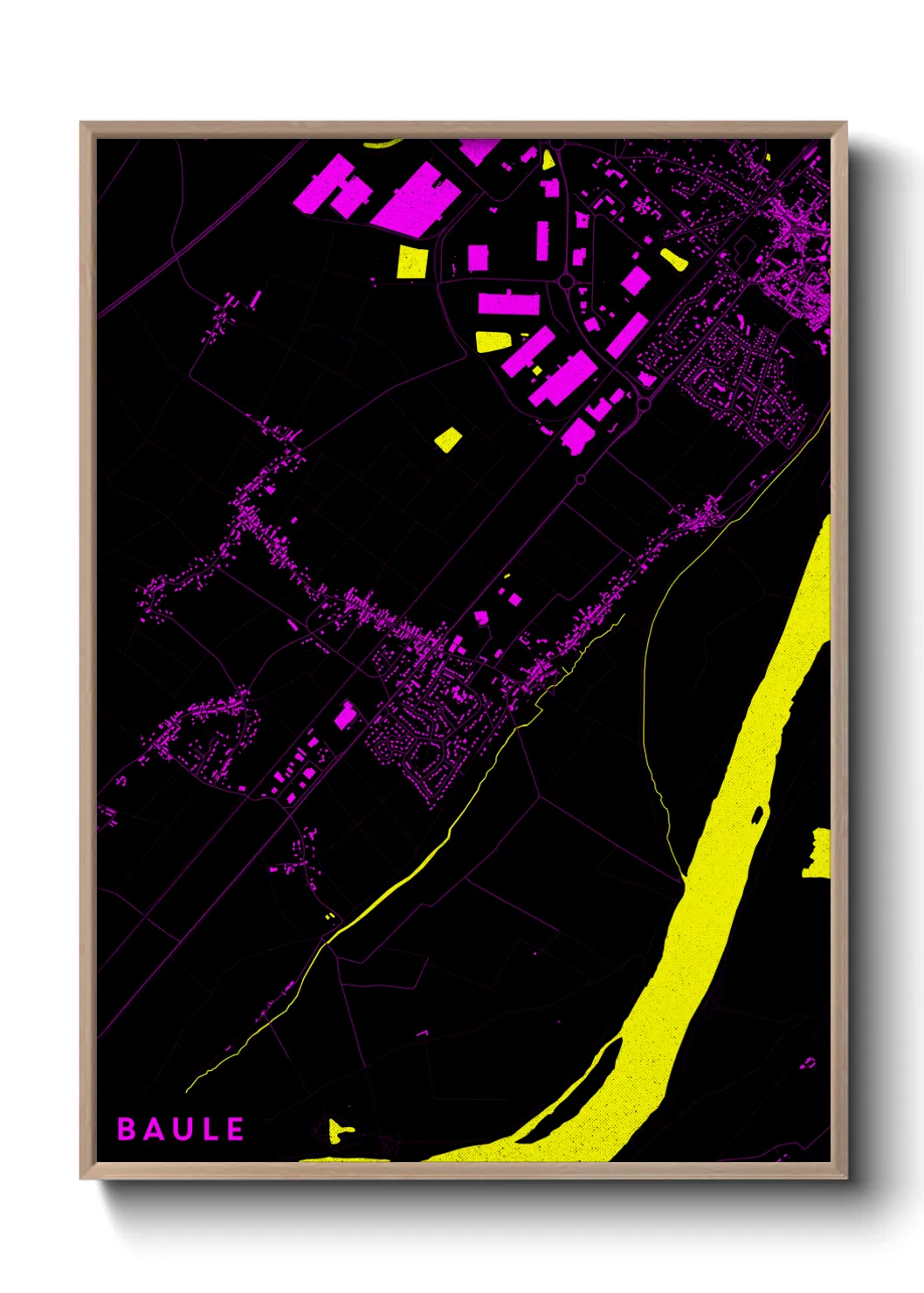 Une affiche de carte sur Baule
