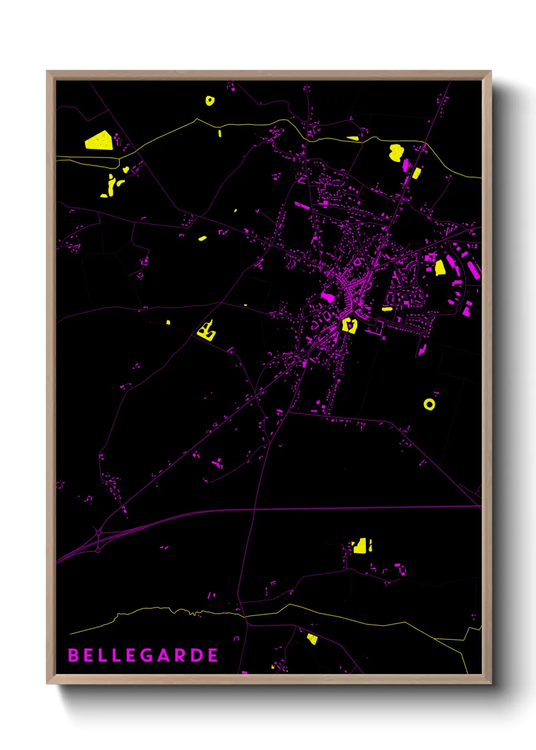 Une affiche de carte sur Bellegarde