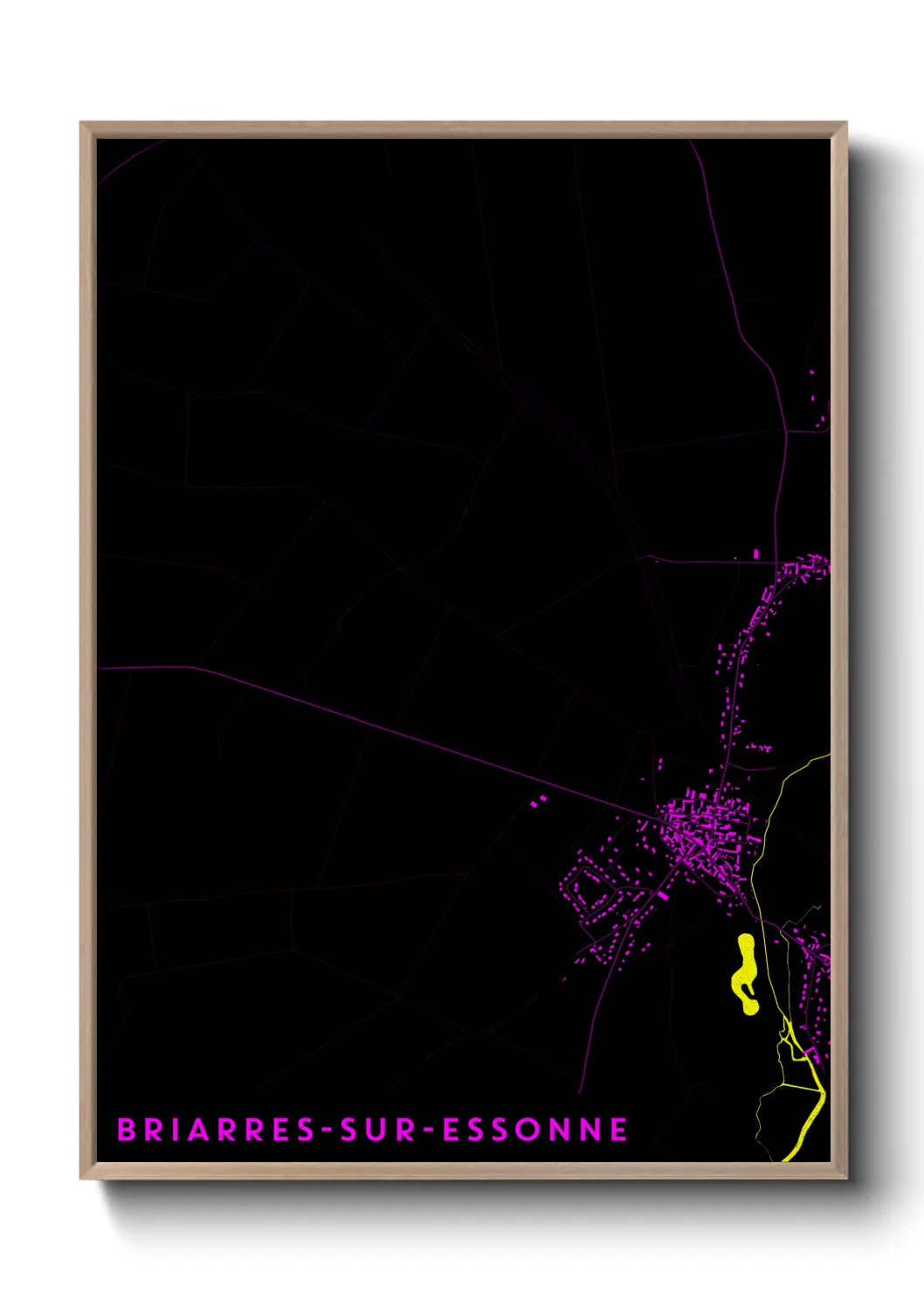 Une affiche de carte sur Briarres-sur-Essonne