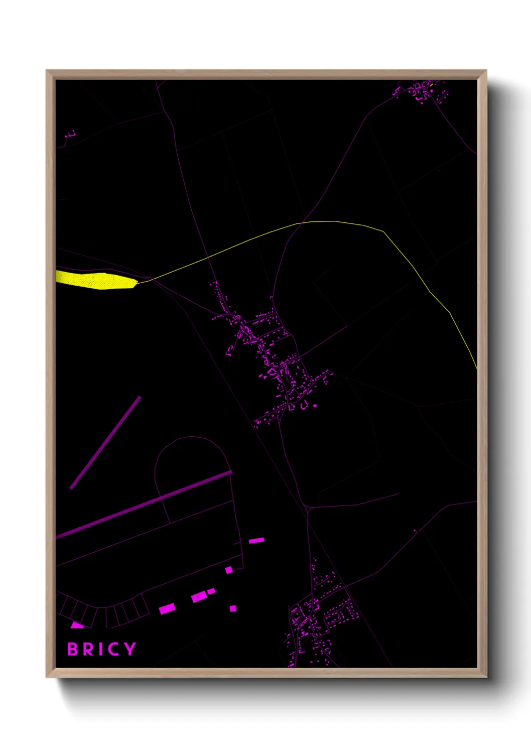 Une affiche de carte sur Bricy