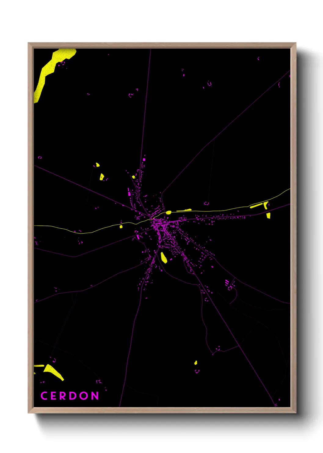 Une affiche de carte sur Cerdon