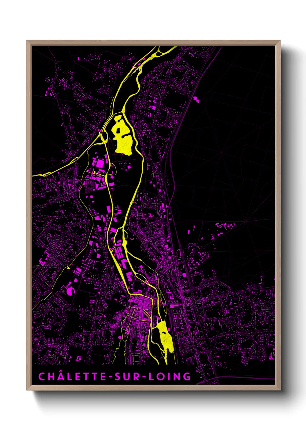 Un poster carteChâlette-sur-Loing