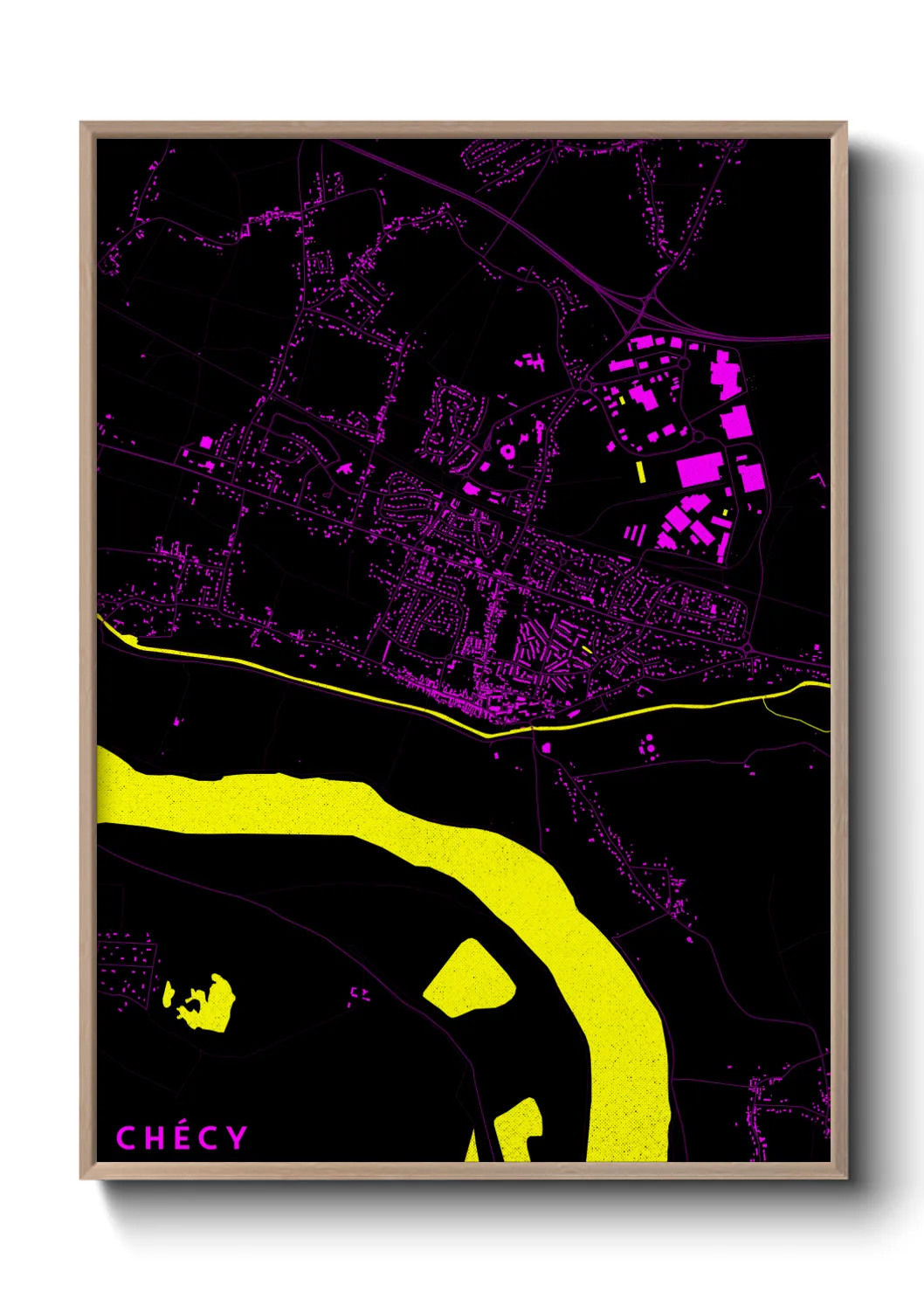 Une affiche de carte sur Chécy