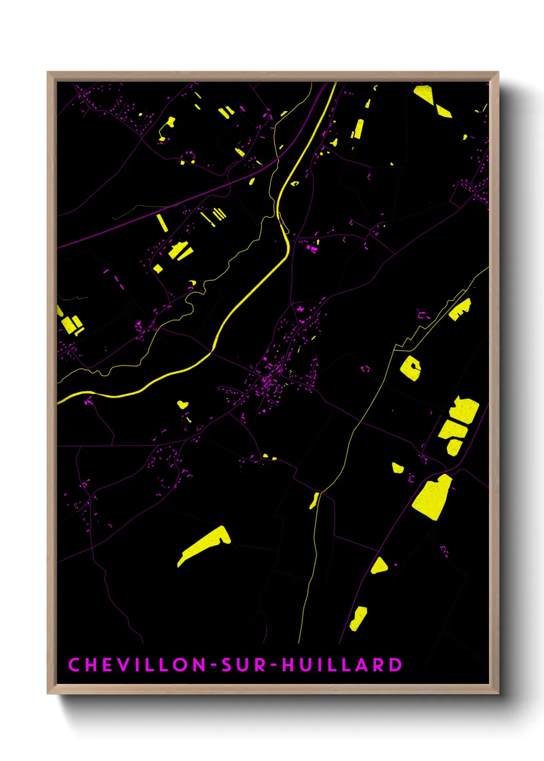 Un poster carteChevillon-sur-Huillard