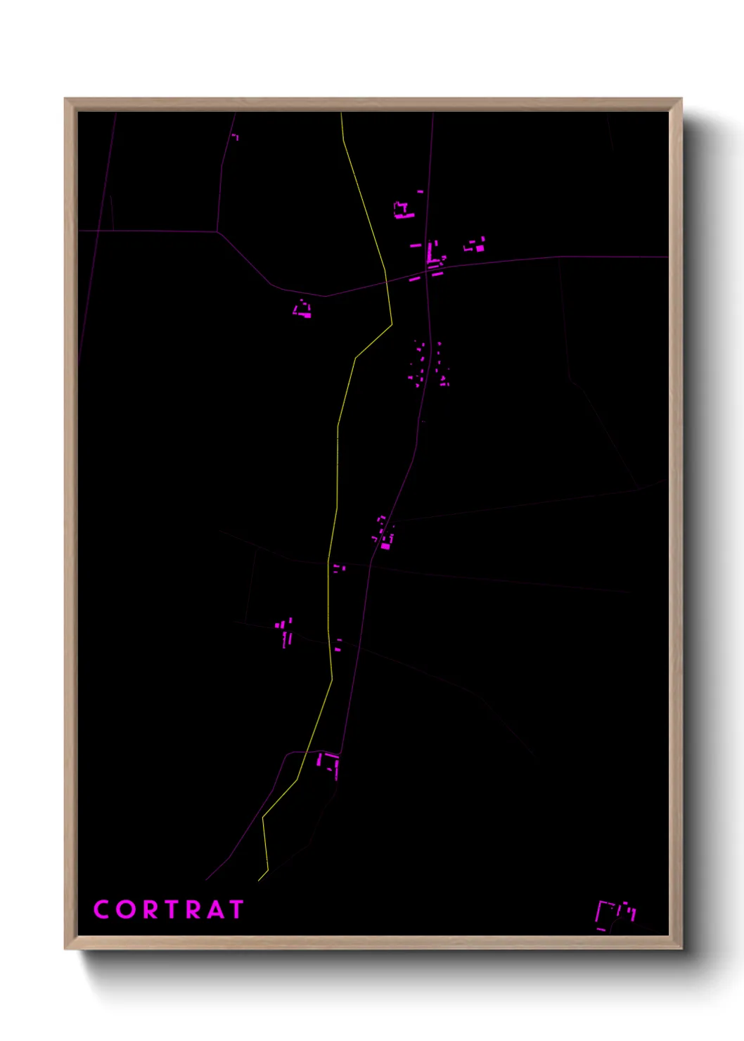 Une affiche de carte sur Cortrat