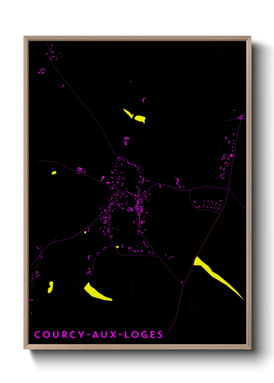 Une affiche de carte sur Courcy-aux-Loges