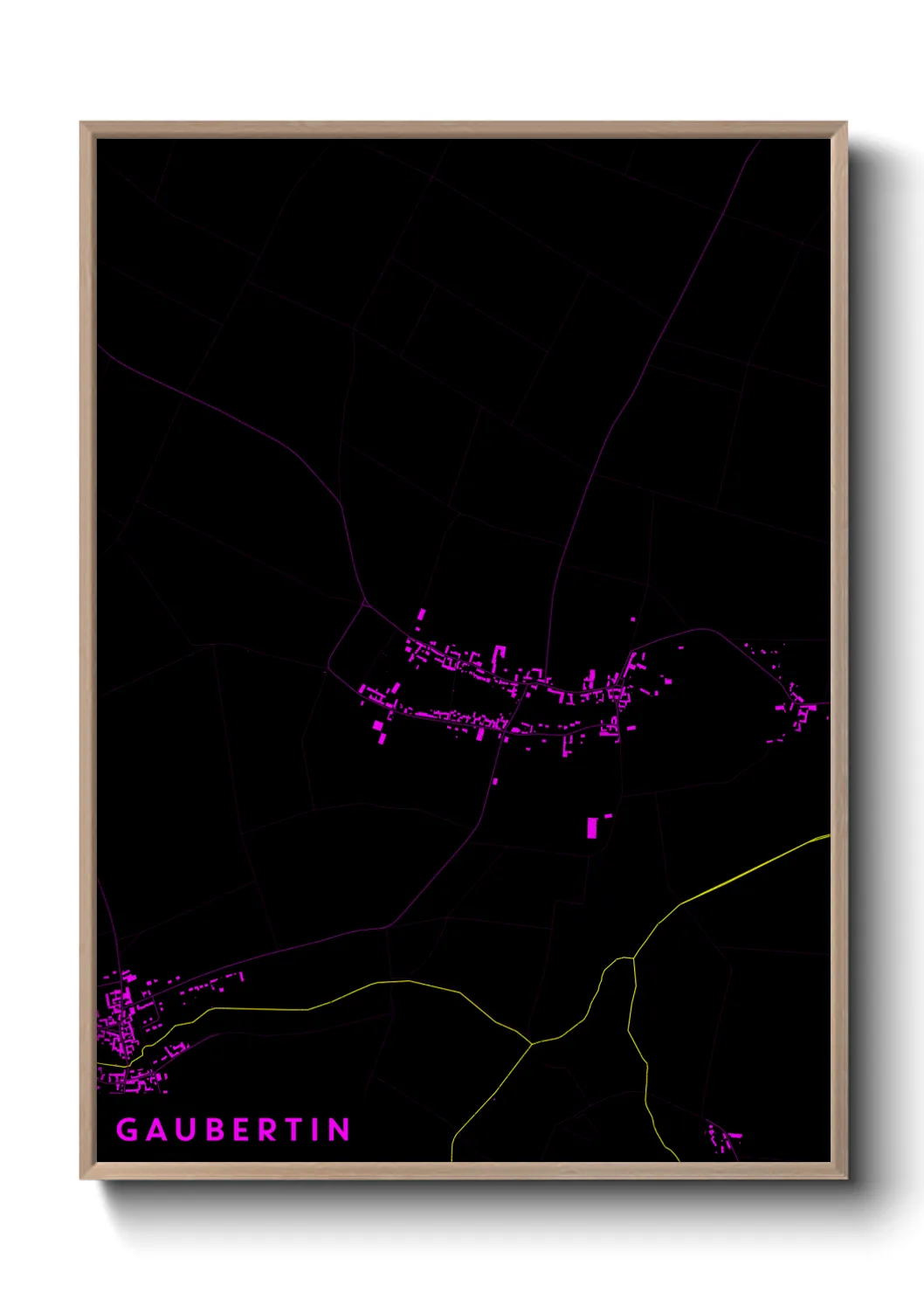 Une affiche de carte sur Gaubertin