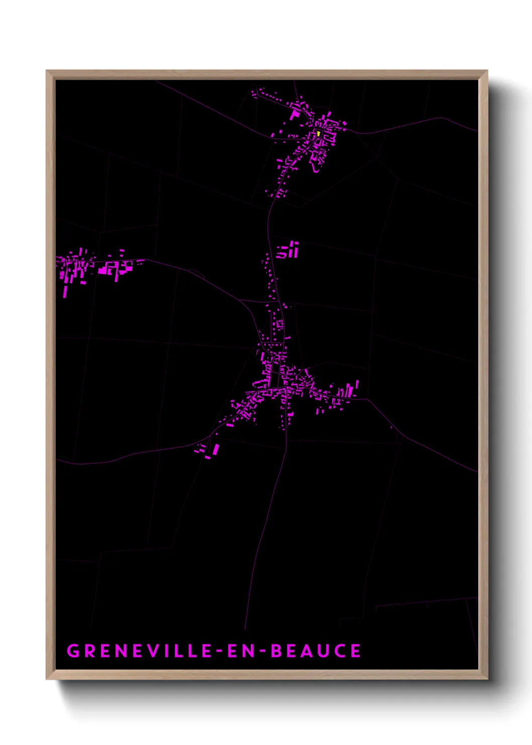 Une affiche de carte sur Greneville-en-Beauce