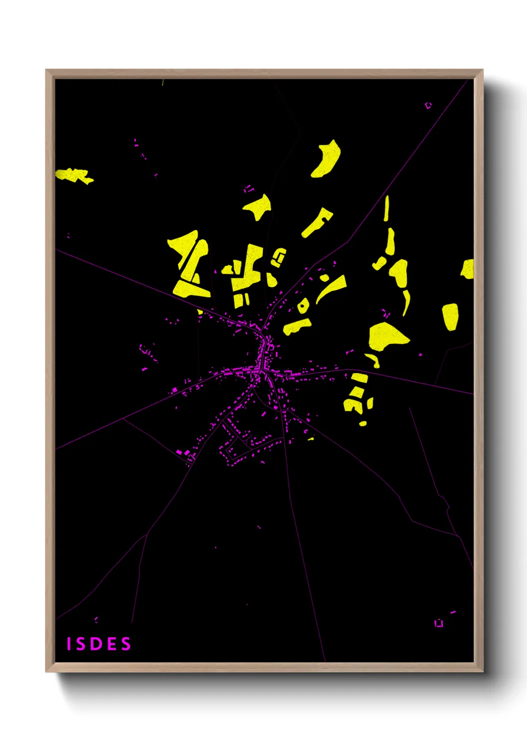 Une affiche de carte sur Isdes