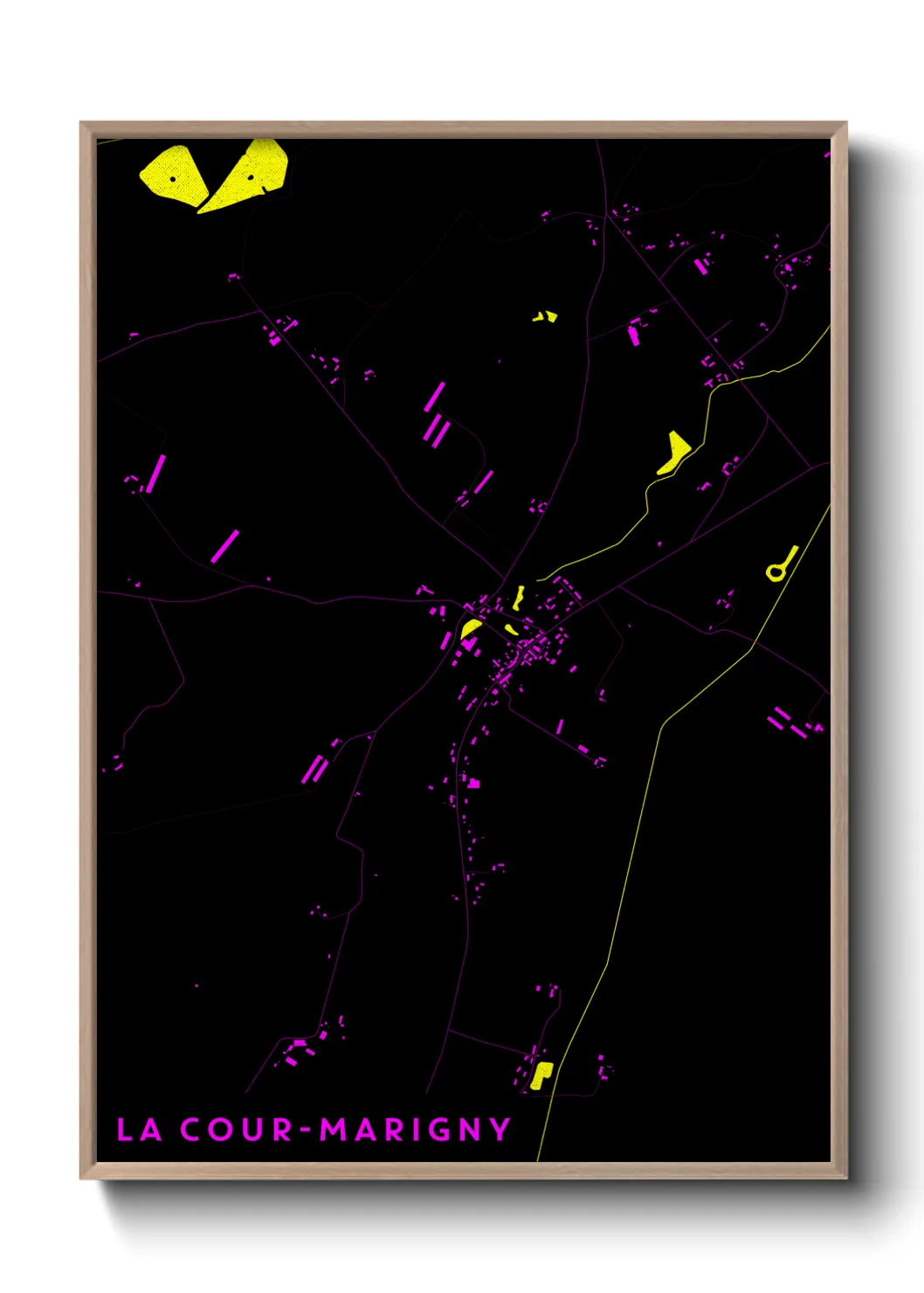 Une affiche de carte sur La Cour-Marigny